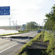 A damaged road is seen after a strong earthquake hit Hokkaido, in Abira.